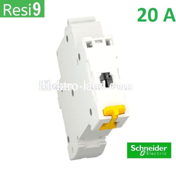 Автоматический выключатель 1Р 20А, C, 6кА, Schneider Electric RESI9 (R9F12120)